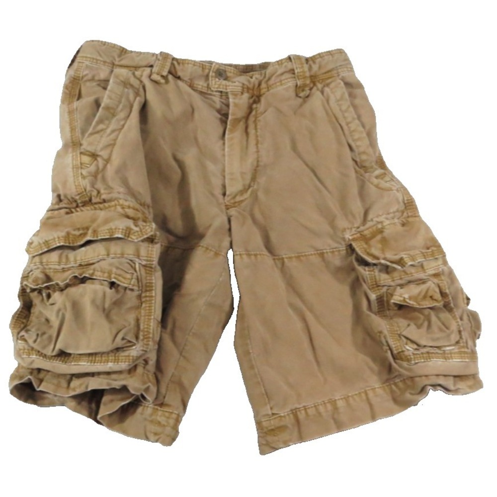 Vtg‎ Polo Ralph Lauren Mens 31 Cargo Shorts Tan Beige Multi Pocket Gorpcore Y2K
